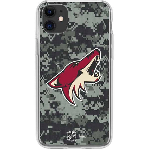 NHL Arizona Coyotes Camo iPhone 11 Clear Case
