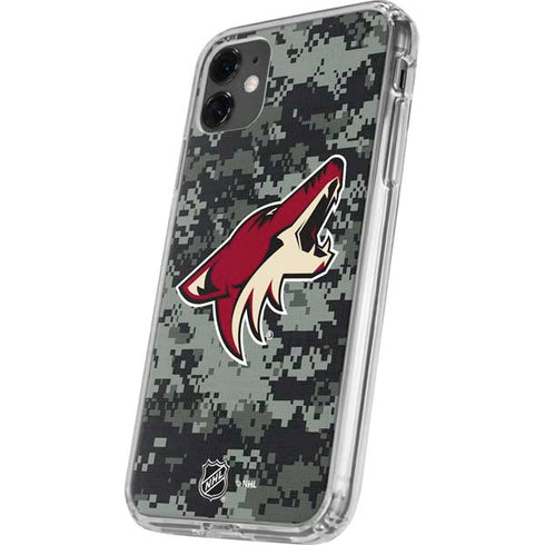 NHL Arizona Coyotes Camo iPhone 11 Clear Case