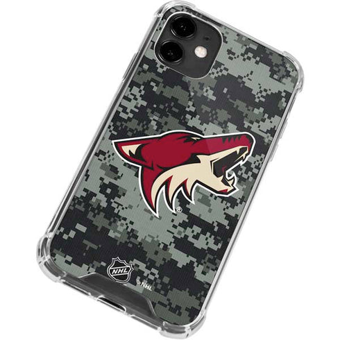 NHL Arizona Coyotes Camo iPhone 12 Clear Case