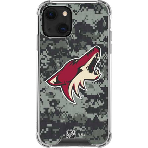 NHL Arizona Coyotes Camo iPhone 13 Mini Clear Case