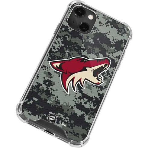 NHL Arizona Coyotes Camo iPhone 13 Mini Clear Case