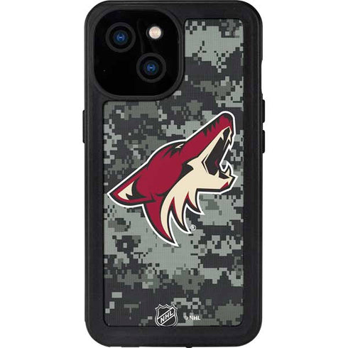 NHL Arizona Coyotes Camo iPhone 13 Mini Waterproof Case