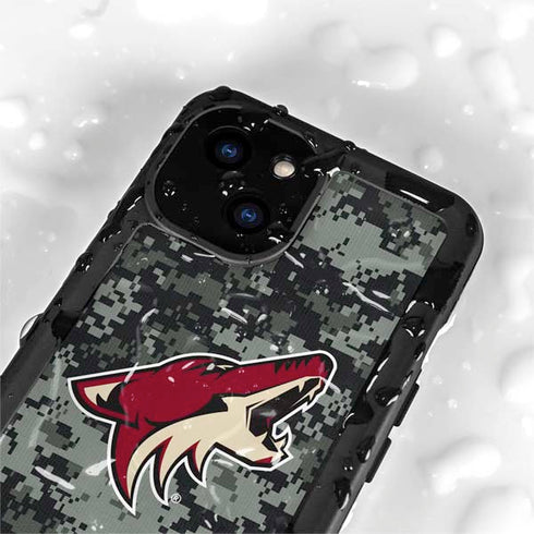 NHL Arizona Coyotes Camo iPhone 13 Mini Waterproof Case