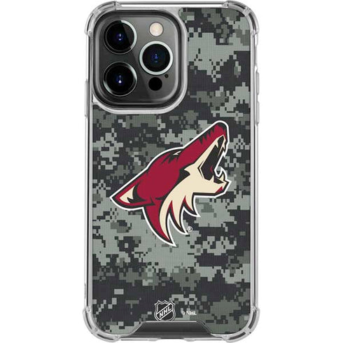 NHL Arizona Coyotes Camo iPhone 13 Pro Clear Case