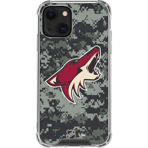 NHL Arizona Coyotes Camo iPhone 14 Clear Case