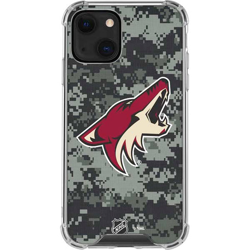 NHL Arizona Coyotes Camo iPhone 14 Plus Clear Case