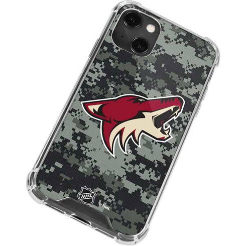 NHL Arizona Coyotes Camo iPhone 14 Plus Clear Case