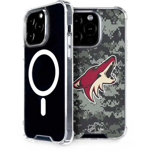 NHL Arizona Coyotes Camo iPhone 15 Pro MagSafe Case