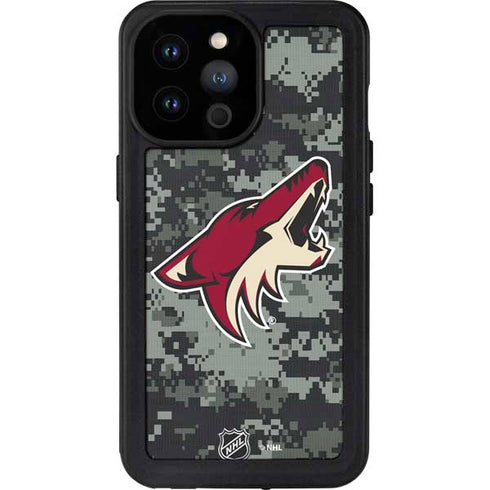 NHL Arizona Coyotes Camo iPhone 14 Pro Max Waterproof Case
