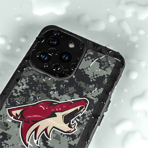 NHL Arizona Coyotes Camo iPhone 14 Pro Max Waterproof Case
