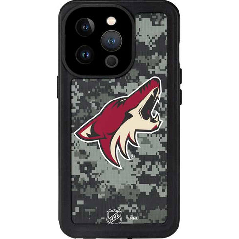NHL Arizona Coyotes Camo iPhone 14 Pro Waterproof Case