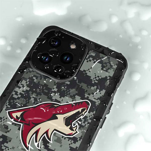 NHL Arizona Coyotes Camo iPhone 14 Pro Waterproof Case