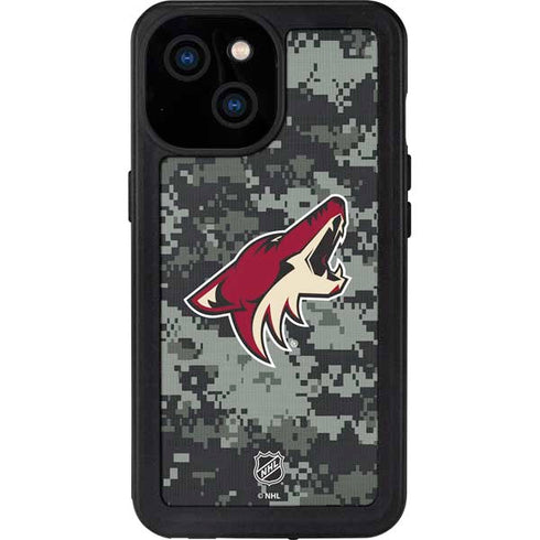 NHL Arizona Coyotes Camo iPhone 15 Waterproof Case