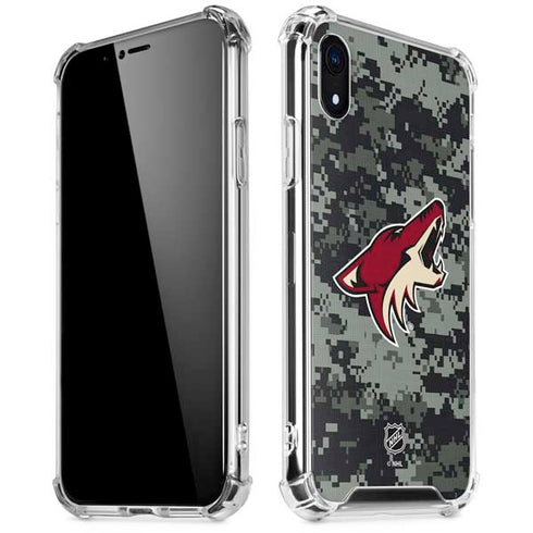 NHL Arizona Coyotes Camo iPhone XR Clear Case