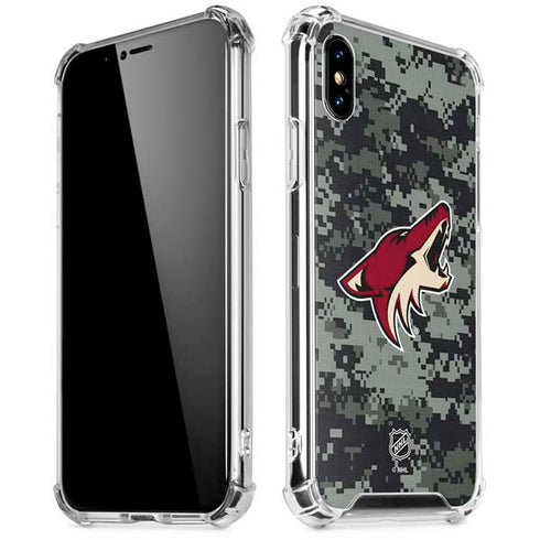 NHL Arizona Coyotes Camo iPhone XS Max Clear Case