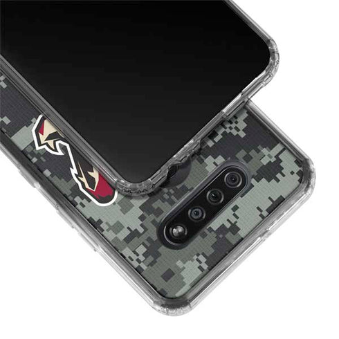 NHL Arizona Coyotes Camo LG K51/Q51 Clear Case