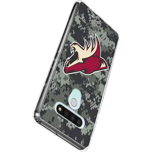 NHL Arizona Coyotes Camo LG Stylo 6 Clear Case