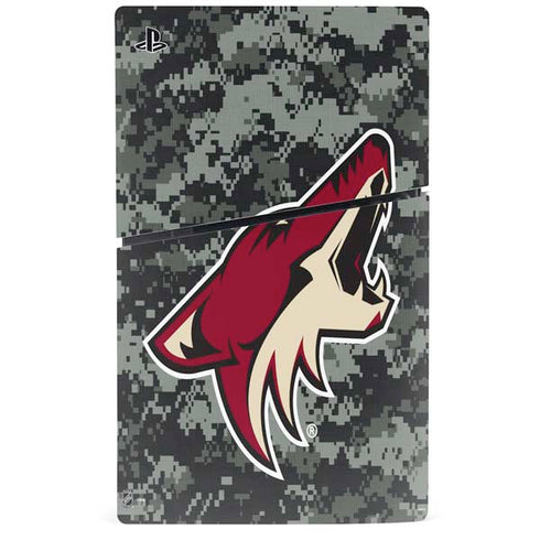 NHL Arizona Coyotes Camo PS5 Slim Disk Console Skin
