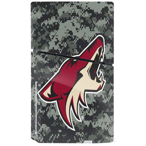 NHL Arizona Coyotes Camo PS5 Slim Disk Console Skin