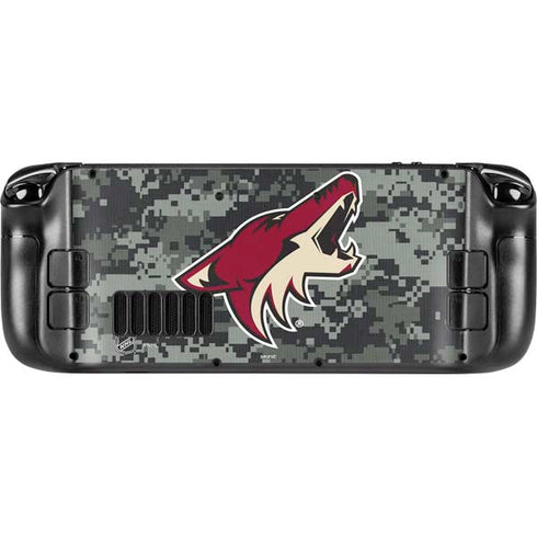 NHL Arizona Coyotes Camo Steam Deck Handheld Gaming Computer Skin