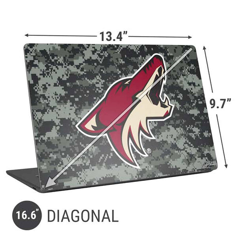 NHL Arizona Coyotes Camo Universal Laptop 16.6in (13.4 x 9.7in) Skin