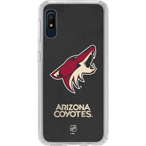 NHL Arizona Coyotes Distressed Galaxy A10e Clear Case