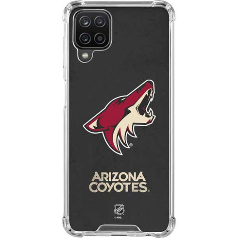 NHL Arizona Coyotes Distressed Galaxy A12 Clear Case