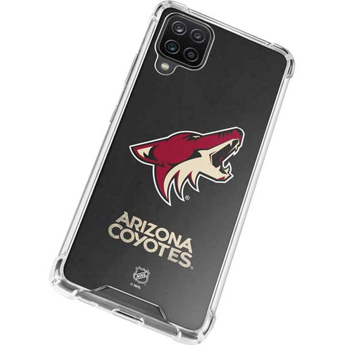 NHL Arizona Coyotes Distressed Galaxy A12 Clear Case