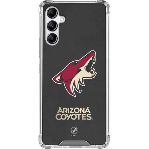 NHL Arizona Coyotes Distressed Galaxy A14 5G Clear Case