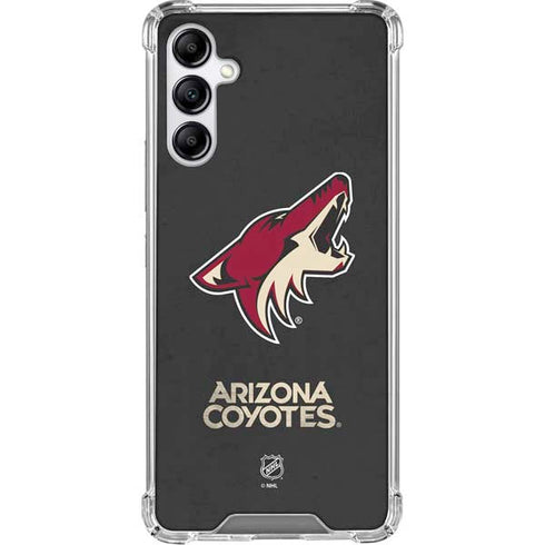 NHL Arizona Coyotes Distressed Galaxy A15 5G Clear Case