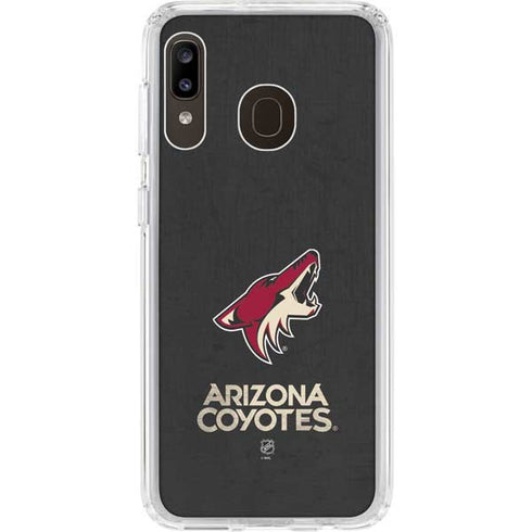 NHL Arizona Coyotes Distressed Galaxy A20 Clear Case