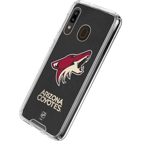 NHL Arizona Coyotes Distressed Galaxy A30 Clear Case