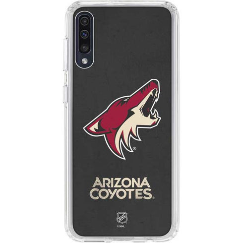 NHL Arizona Coyotes Distressed Galaxy A50 Clear Case
