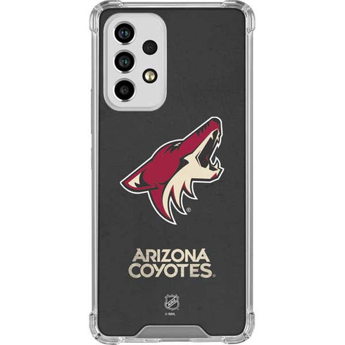 NHL Arizona Coyotes Distressed Galaxy A53 5G Clear Case