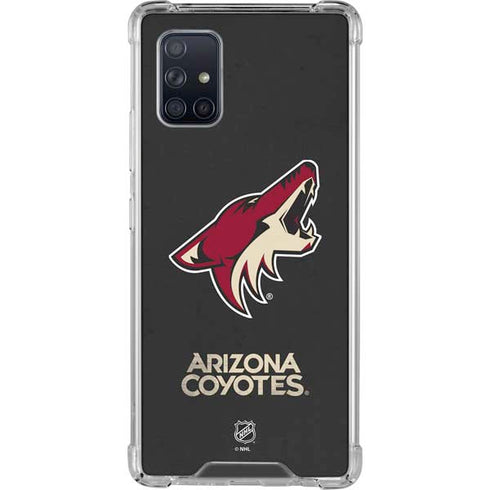 NHL Arizona Coyotes Distressed Galaxy A71 5G Clear Case