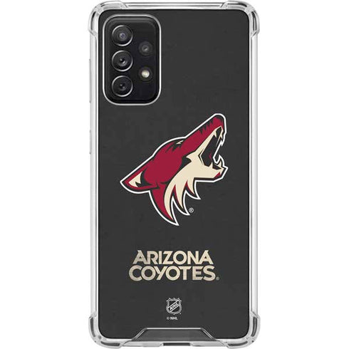 NHL Arizona Coyotes Distressed Galaxy A72 5G Clear Case