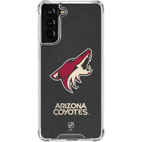 NHL Arizona Coyotes Distressed Galaxy S21 FE Clear Case