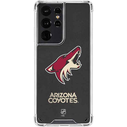 NHL Arizona Coyotes Distressed Galaxy S21 Ultra 5G Clear Case