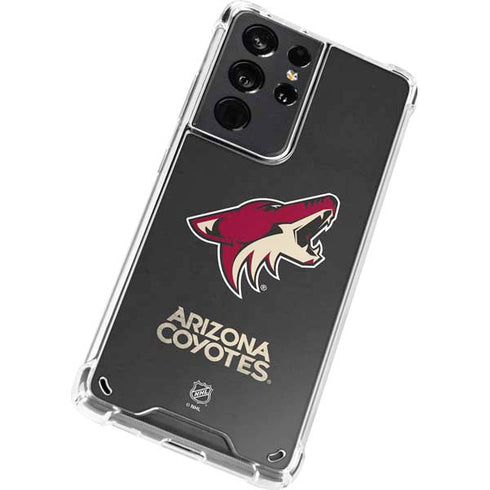 NHL Arizona Coyotes Distressed Galaxy S21 Ultra 5G Clear Case