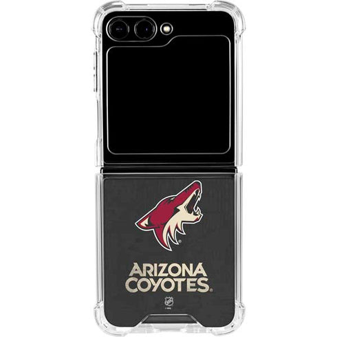 NHL Arizona Coyotes Distressed Galaxy Z Flip5 5G Clear Case