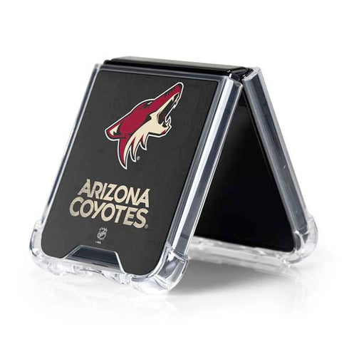 NHL Arizona Coyotes Distressed Galaxy Z Flip5 5G Clear Case
