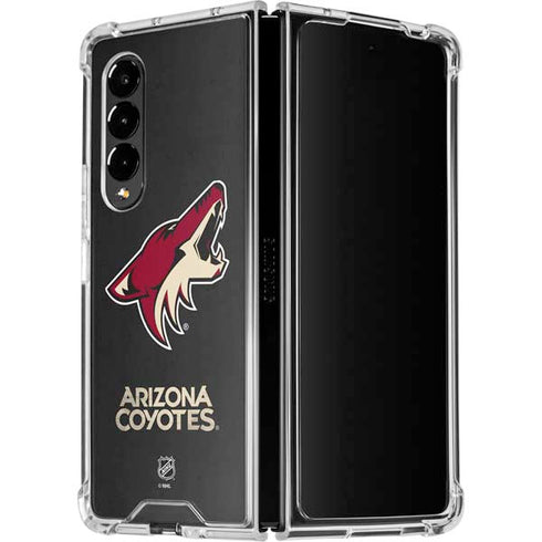 NHL Arizona Coyotes Distressed Galaxy Z Fold4 5G Clear Case
