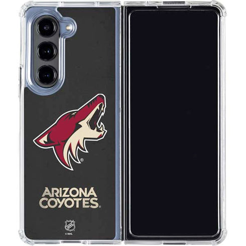 NHL Arizona Coyotes Distressed Galaxy Z Fold5 5G Clear Case
