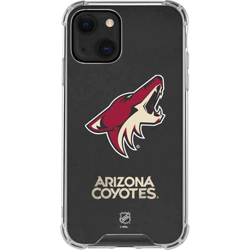 NHL Arizona Coyotes Distressed iPhone 13 Mini Clear Case