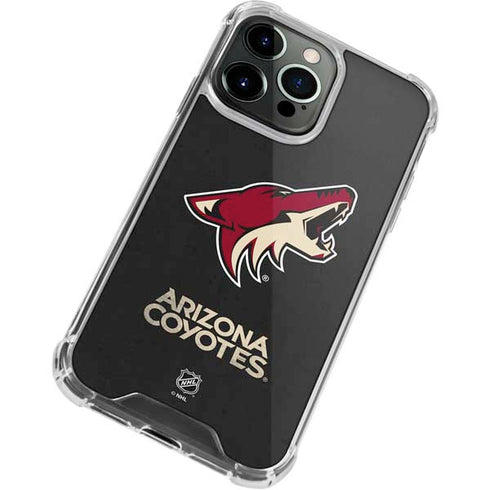 NHL Arizona Coyotes Distressed iPhone 13 Pro Clear Case