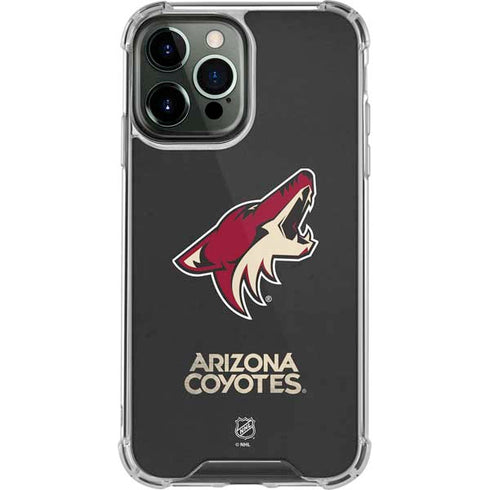 NHL Arizona Coyotes Distressed iPhone 13 Pro Max Clear Case