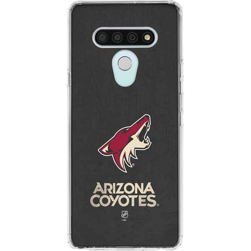 NHL Arizona Coyotes Distressed LG Stylo 6 Clear Case
