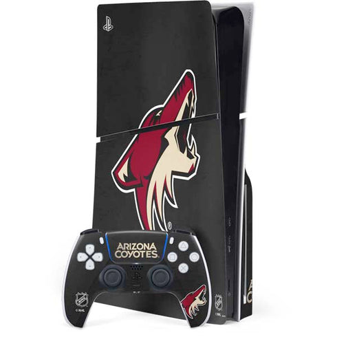 NHL Arizona Coyotes Distressed PS5 Slim Disk Bundle Skin