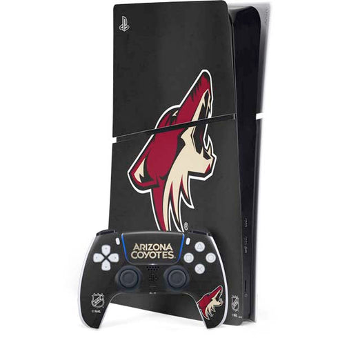 NHL Arizona Coyotes Distressed PS5 Slim Digital Edition Bundle Skin