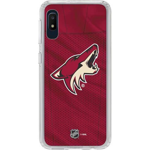 NHL Arizona Coyotes Home Jersey Galaxy A10e Clear Case
